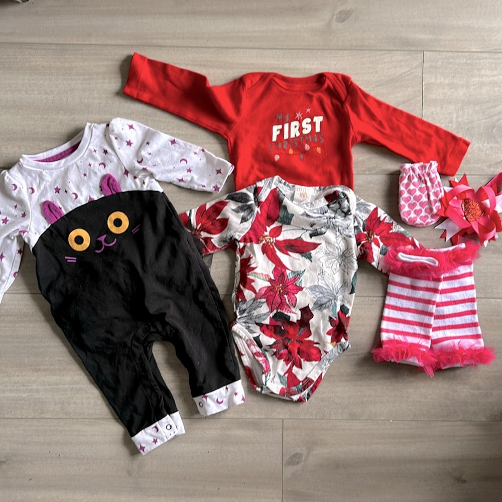6 piece Holiday outfit Bundle 🎅🏼🩷🎃